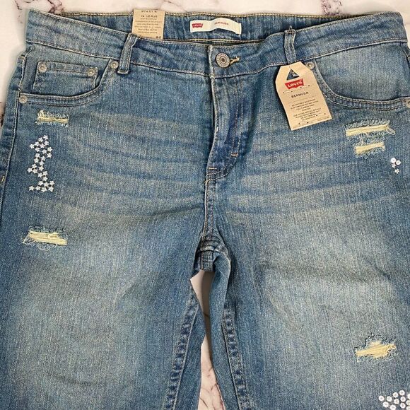 LEVIS Girls Light Blue Bermuda Shorts | Size: 16 - Picture 2 of 7